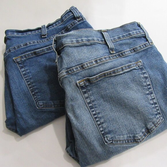 2 Pair George Men's Athletic Blue Jean Size 40X30 - Picture 1 of 12